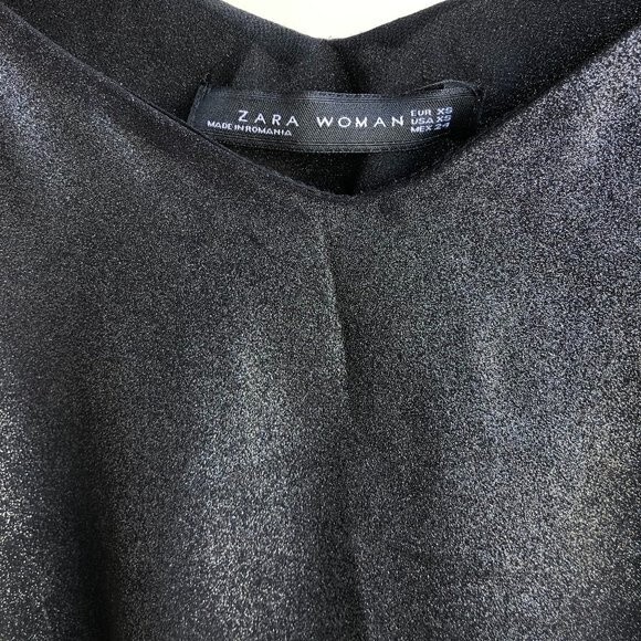 Zara Top With A Bow - Silver - Size XS - Picture 9 of 9